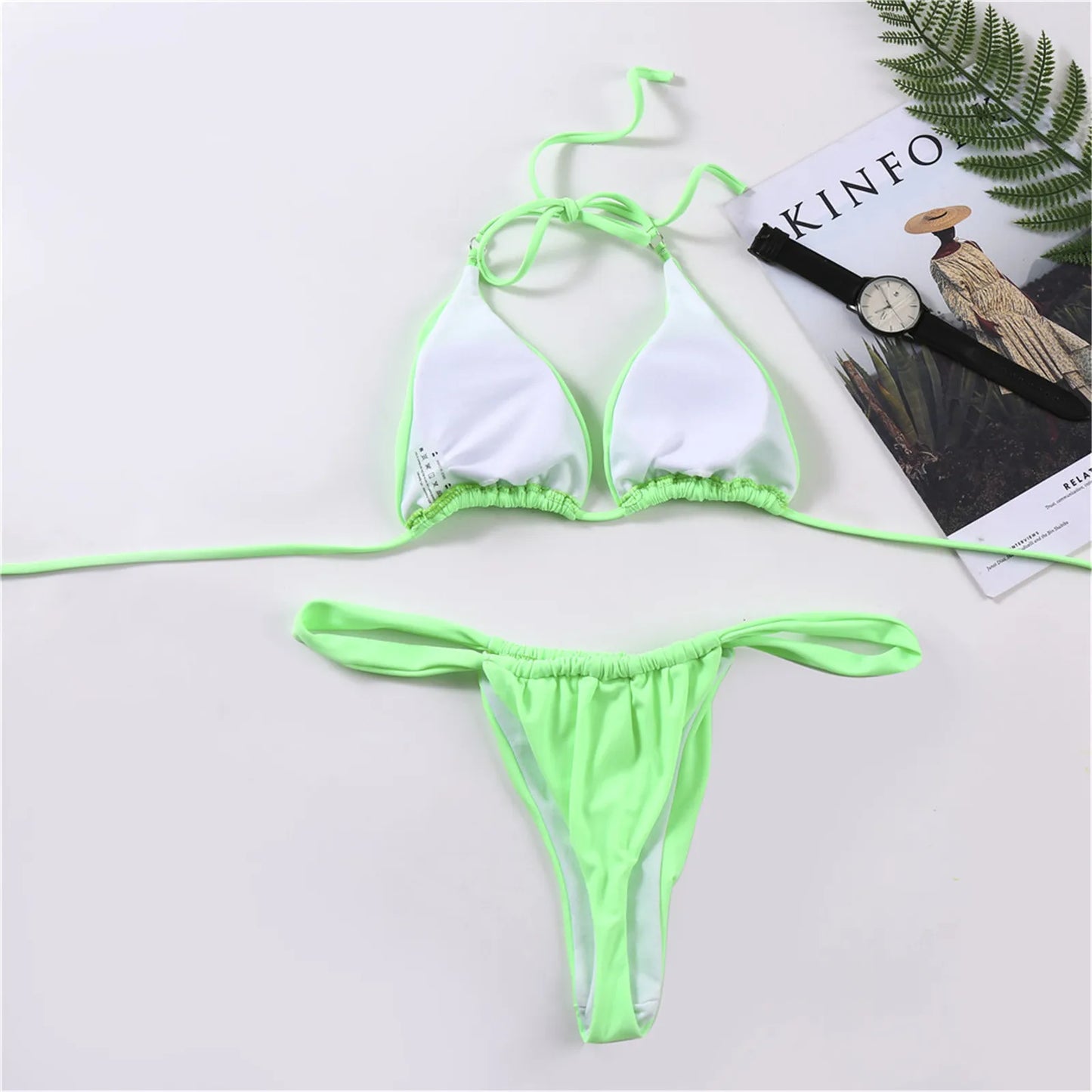 bikini string taille haute